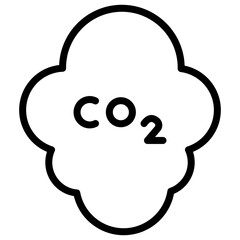 Carbon Dioxide icon vector image. Can be used for Global Warming.
