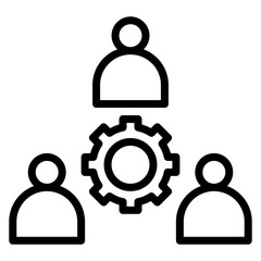 Company Meeting icon vector image. Can be used for Crisis Mangement.