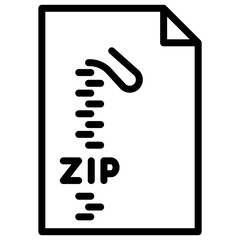 Zip icon vector image. Can be used for Documents And Files.