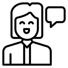 Female Witnness icon vector image. Can be used for Crime Investigation.