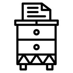 File Cabinet icon vector image. Can be used for Crime Investigation.
