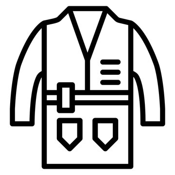 black outline lab coat clip art preview