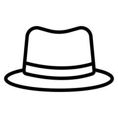 Noir Hat icon vector image. Can be used for Crime Investigation.
