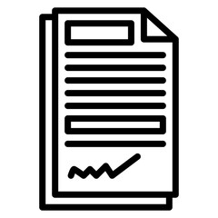 Contract icon vector image. Can be used for Human Resource.