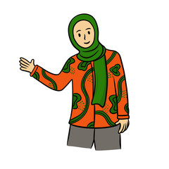Woman wearing batik