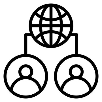 Out Source icon vector image. Can be used for Human Resource.