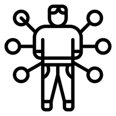 Skillset icon vector image. Can be used for Staff Management.