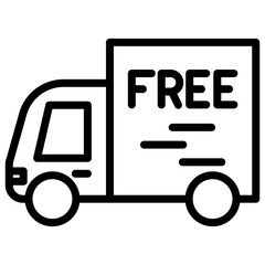 Free Shipping icon vector image. Can be used for Online Store.