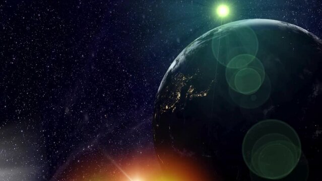 a close-up 4k animated video of the planets