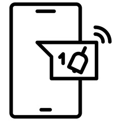 Device Notifications icon vector image. Can be used for Digital Retail.