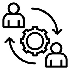 Synergy icon vector image. Can be used for Teamwork.