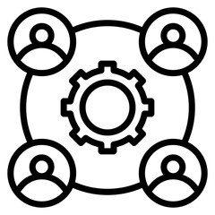 Team Bonding icon vector image. Can be used for Teamwork.