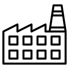 Factory icon vector image. Can be used for Mass Production.