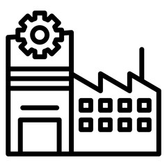 Manufacturing Plant icon vector image. Can be used for Mass Production.