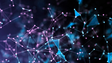 Data technology digital background. Plexus connection abstract global network.