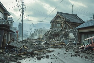 Fototapeta na wymiar 日本の災害のイメージ写真（地震・津波・復興）