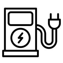Electric Vehicle Charging icon vector image. Can be used for Public Utilities.