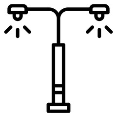 Street Lighting icon vector image. Can be used for Public Utilities.