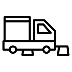 Street Sweeping icon vector image. Can be used for Public Utilities.