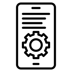 Fototapeta premium Mobile Work icon vector image. Can be used for Remote Working.