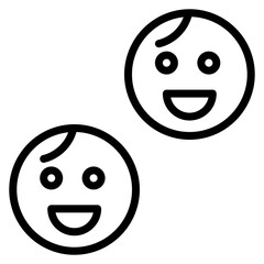 Happy Faces icon vector image. Can be used for Daycare.