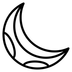 Crescent Moon icon vector image. Can be used for Islamic New Year.