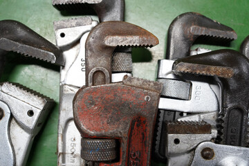 Pipe wrenches of various sizes are available.