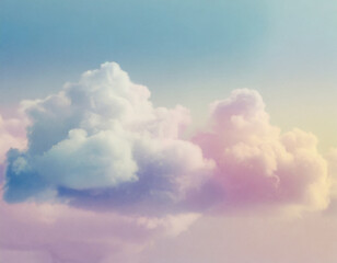 Minimalist Cloud Background, double exposure style, abstract soft pastel colors