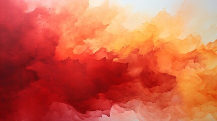 Yellow and Red Watercolor Texture. - obrazy, fototapety, plakaty