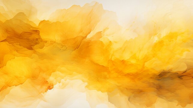Yellow Watercolor Paint Texture.