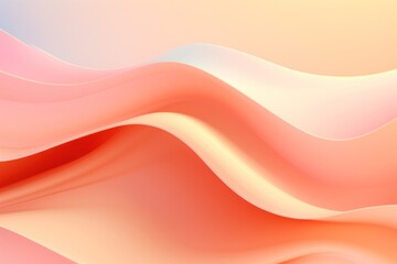 Abstract wavy pattern in peach fuzz and apricot crush colors, monochrome background.