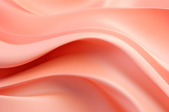 Abstract wavy pattern in peach fuzz and apricot crush colors, monochrome background.