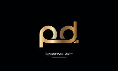 DP, PD, D, P abstract letters logo monogram