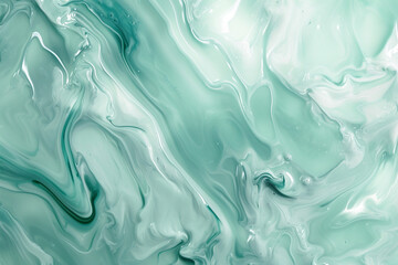 liquid abstract background,emerald-white palette,banner base,creative design and advertising concept