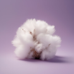 Cotton ball close-up,created with Generative AI tecnology.