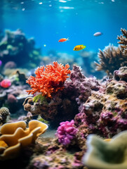 Naklejka premium Brightly colored coral,created with Generative AI tecnology.