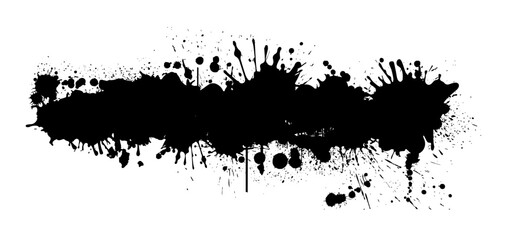 Abstract black blot object. hand drawing. Not AI. Vector illustration