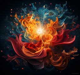  Abstrakte Formen, Futuristisches Design, Farbige Muster, Wellenmuster