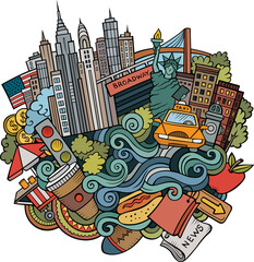 NYC doodle illustration