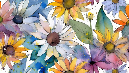Fototapeta na wymiar Enchanting sunflower pattern sanctuary. Sunflower prints, warm golds