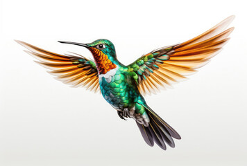 Naklejka premium Colorful Hummingbird in Flight