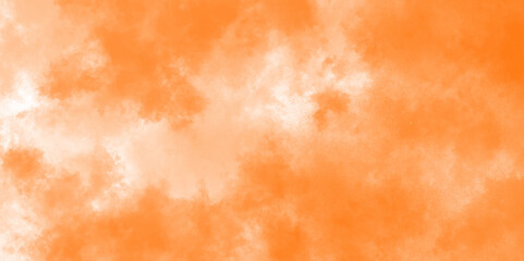 Orange watercolor background. Soft yellow watercolor background concept art. orange grunge marbled texture scratches stained and grainy grunge on wet white paper.