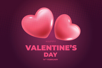 Valentine's Day background, Happy Valentine's Day banner