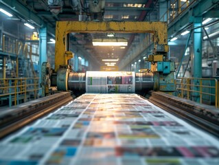 Printing Press in Full Swing at Industrial Facility