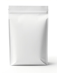 White Bag of Food on White Background