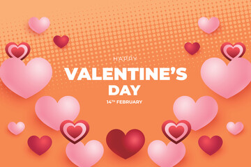 Valentine's Day background, Happy Valentine's Day banner