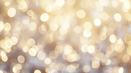 Obraz premium Golden Bokeh Bliss: Abstract Glimmer of Warm Light Particles