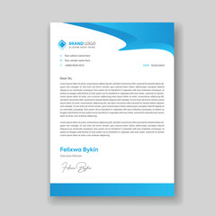 Modern and professional company business letterhead template design