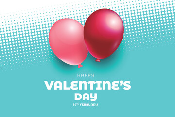 Valentine's Day background, Happy Valentine's Day banner