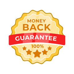 Attractive vector badge proclaiming a Money Back Guarantee , suitable for businesses offering consumer assurances and trust-building services